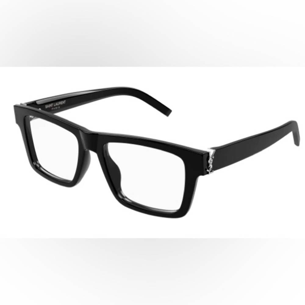 Yves Saint Laurent YSL Logo Rectangle Black Eyeglasses SLM10